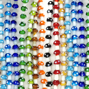 25 pièces perle <span class=keywords><strong>de</strong></span> champignon couleur mélangée mode <span class=keywords><strong>Murano</strong></span> fait à la main en verre perles <span class=keywords><strong>de</strong></span> champignon en vrac - Product Image 6