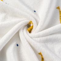 Couverture de lit bébé en flanelle girafe réversible 100% polyester, douce, légère et agréable pour la peau, avec logo personnalisé
