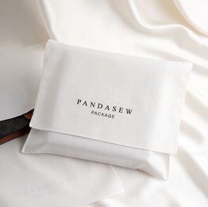ถุงผ้ากันฝุ่น PandaSew สกรีนโลโก้ได้ ผ้าฝ้ายลายก้างปลาเนื้อนุ่ม รูปทรงซองจดหมาย สำหรับใส่ของขวัญ/เครื่องประดับ - Product Image 1