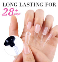 Robifel Gel de colle à ongles solide sans HEMA à séchage rapide sans bulles pour strass ongles à presser et conseils végétaliens
