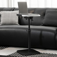 Table d'angle réglable compacte avec réglage en hauteur à 360° °   Table d'appoint rotative en forme de C pour canapé, support pour ordinateur portable Z-23