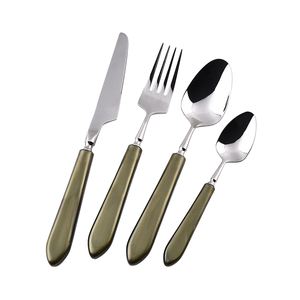 Reusable Customized Modern Luxury Stainless Steel Spoon and Fork Cutlery Set for Party Use - Product Image 1