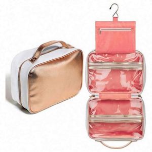 Sac de voyage léger et tendance en polyester personnalisé pour maquillage, trousse de toilette portable suspendue - Product Image 1