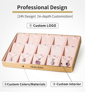 맞춤형 고급 주얼리 디스플레이 세트 스탠드 웨딩 반지 트레이 프리미엄 주얼리 디스플레이 트레이 결혼식용 반지 트레이 - Product Image 3