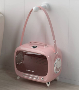 बड़ी क्षमता रचनात्मक यात्रा बैग अलार्म घड़ी बिल्ली कुत्ते के सूटकेस स्टाइलिश प्लास्टिक ले जाने के लिए कार केस - Product Image 1