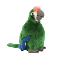 Jouet en peluche réaliste en forme de perroquet militaire, super doux, rembourré en coton PP, accessoires, vente en gros, cadeau pour enfants, OEM personnalisé, en stock