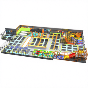 Aoleao Parc de trampolines intérieur personnalisé, toboggans, murs d'escalade, filets de cordes, centre de divertissement familial, solution complète certifiée CE TUV - Product Image 4