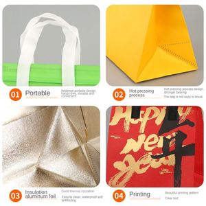 Custom Hot Beverage Disposable Non-woven Waterproof Insulated <b>Cooler</b> Bag Aluminum Foil Lining Recycled <b>Material</b> YUCAI Brand for - Product Image 5