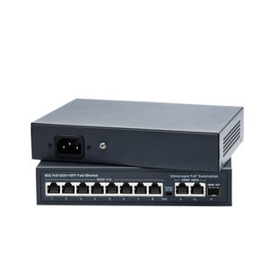 Chip PSE estándar, 11 puertos, conmutador POE de 1000Mbps, 8 PoE + 2 Gigabit Uplink + 1 puerto SFP, conmutador Ethernet no gestionado de 120W - Product Image 3