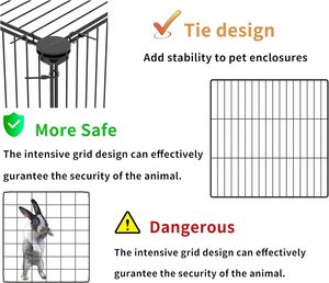 Corralito para Mascotas de Alambre Premium, Corralito Plegable para Perros Grandes, Corralito Duradero para Gatitos, Valla para Mascotas - Product Image 4