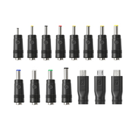 Adaptateur d'alimentation CC Kebaolong multi-usage, conversion de DC5521 femelle vers DC Micro Type-C Mini USB mâle pour l'alimentation des PC et des ordinateurs portables