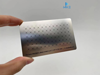 En stock, cartes métalliques argentées en acier inoxydable vierges de 80*40*1 mm pour gravure au laser