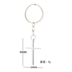 Llavero de moda 2026 con cruz religiosa, colgante decorativo para bolso, amuleto de cruz en blanco y negro - Product Image 4