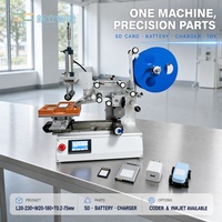 Machine d'étiquetage semi-automatique à rouleaux avant-arrière pour composants électroniques, cartes SD, batteries de téléphone, FPC et chargeurs