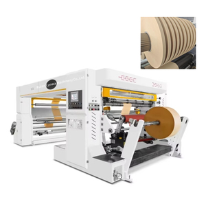 Machine de rembobinage de découpeuse de carton de papier d'aluminium de refendage de rouleau jumbo de déroulement hydraulique sans arbre HJKS-2000 - Product Image 1