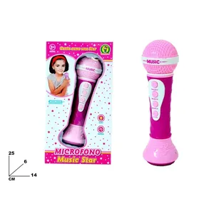 Music <b>Star</b> Microphone Pink Toy Musical Instrument 25cm Kids <b>Singing</b> Mic - Product Image 3