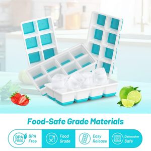 Nuevo molde para cubitos de hielo de 8 compartimentos, molde para cubitos de hielo con fondo suave, juego de cubitos de hielo caseros con tapa - Product Image 2