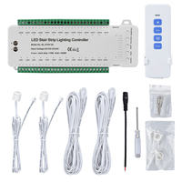 Contrôleur d'éclairage d'escalier intelligent automatique à 28 marches 12V 24V capteur de mouvement système de contrôle d'escalier avec télécommande RF