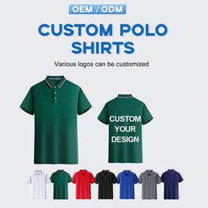 Polos de diseño de lujo de manga corta de algodón de alta calidad para hombres, camisetas con logotipo bordado o impreso personalizado para hombres y mujeres - Product Image 4