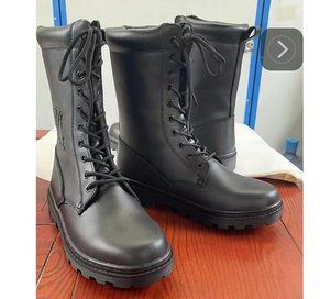 Bottes longues en cuir pleine fleur noir FARDG DFB1104 pour hommes en service public et personnel opérationnel - Product Image 4