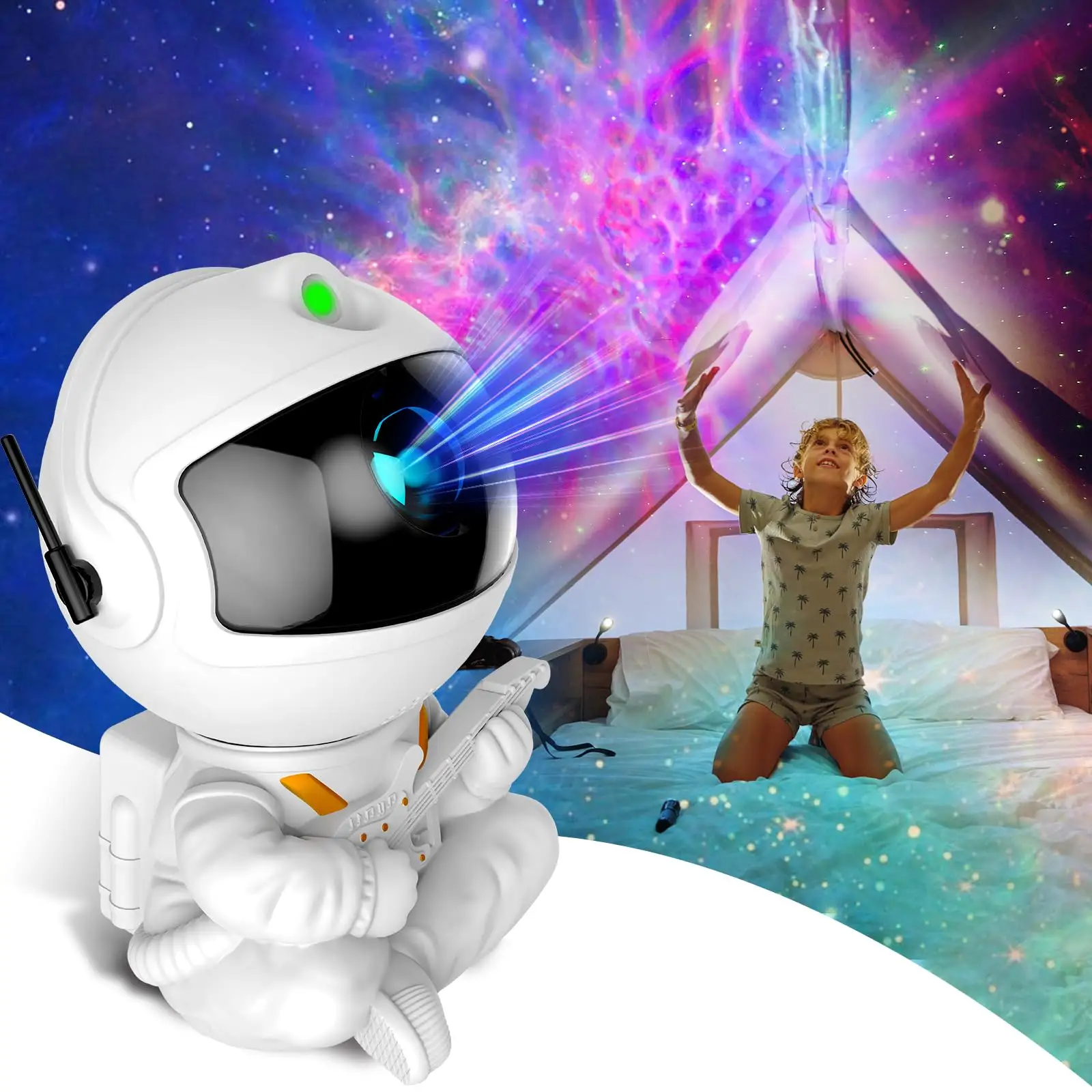 ODM OEM Astronaut Galaxy Projector Rotating Lamp Gift Timer Remote Party Game Room Ceiling Decor Astronaut Night Light Projector