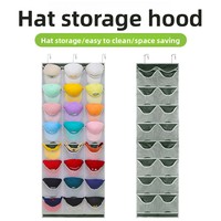 Organizador Colgante para Puerta con 24 Bolsillos, Bolsa de Almacenamiento Transparente de PVC para Montar en la Pared, para Colección de Gorras de Béisbol