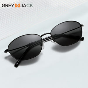 Gafas de sol unisex Greyjack, montura negra de acero inoxidable, lentes TAC, protección UV400, tipo 3, G032 - Product Image 1