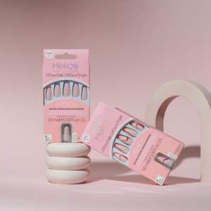 Uñas Postizas de Calidad Profesional, Estilo Francés Clásico, Forma de Almendra, Tamaño Mediano, Aspecto Limpio, Marca Privada OEM ODM, Uñas de Presión ABS - Product Image 1