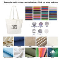 Sac fourre-tout en toile personnalisé avec impression de lettres, en matériaux recyclés, avec fermeture éclair et poches, grand sac de shopping personnalisé avec logo, options de taille