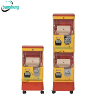 Jouet en capsule à double torsion Gacha en gros, jaune orange, machine distributrice de jouets, jeux à pièces