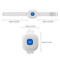 Botón de Pánico SOS Tuya, Reloj Inteligente con Alerta de Seguridad WiFi, Pulsera Impermeable con Alerta de Emergencia SOS, Reloj con Alarma de Caídas para Personas Mayores