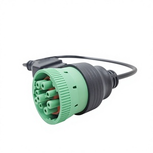 Sıcak Fırsat Özel Otomotiv J1939 Tip 2 Erkek 9pin 16pin OBD2 Dişi Adaptör Kablosu Kalay Kaplı Bakır İletkenler PVC İzolasyonlu - Product Image 3