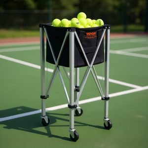 Carrito para Pelotas de Tenis Vevor, Capacidad para 150 Pelotas, Plegable, de Aleación de Aluminio, con Ruedas, para Entrenamiento y Uso en Exteriores - Product Image 2