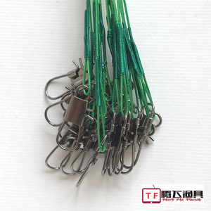 สายลวดสแตนเลสสำหรับตกปลา Tf Fishing Tackle รับน้ำหนักได้ 13 กก. จำนวน 60 ชิ้น สีเขียว ดำ เงิน พร้อมตัวเบ็ดแบบหมุนและตะขอเกี่ยว อุปกรณ์ตกปลาสำหรับน้ำจืด - Product Image 5