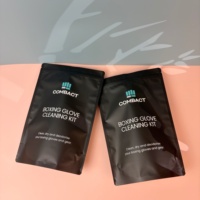 Sacs d'emballage personnalisés pour kit de nettoyage de gants de boxe, pochettes à fermeture éclair en plastique avec logo, sacs Doypack, MOQ 100 pièces
