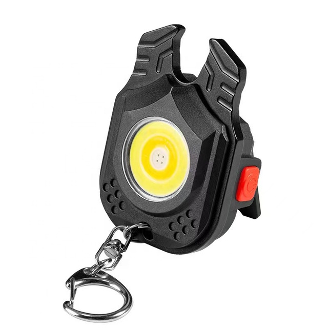 Super Mini Handy Pocket Portable 24COB Rechargeable LED Flashlights Square Multi-Function Work Light with Key Chain
