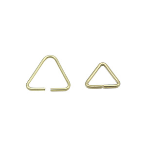 Hebilla Triangular para Joyería, Chapada en Oro de 18K, de Cobre, para Fabricación de Pulseras, Varios Tamaños, Empaque por Lotes - Product Image 5
