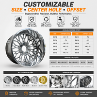 Rines Forjados Pulidos Personalizados de Perfil Profundo 20X14 28X12 30X14 26X14 28X16 con 8X180 8X170 para Chevy Silverado 2500
