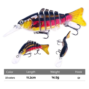 Señuelo de Pesca Duro Multisección Tipo Wobbler 10cm 15.5g Crankbaits Swimbait Isca Artificial de Plástico para Pesca - Product Image 5