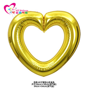 HT <b>Balloon</b> Heart Shaped Foil <b>Balloon</b> 40 Inch Hollow Design Birthday <b>Party</b> Decoration - Product Image 5