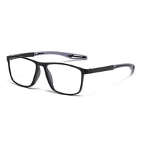 Lunettes de lecture photochromiques intelligentes à zoom éco-responsable avec verres gris, montures sport pour hommes, double usage vision de loin