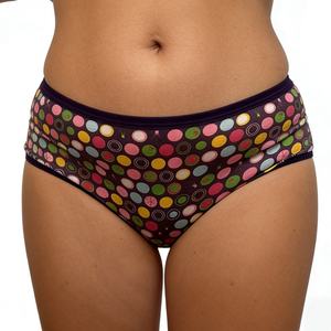 アミシ524 #   アフリカ低価格下着卸売 薄手ハイライズハイカットミルクシルク花柄エコフレンドリー大きいサイズ女性用 - Product Image 1