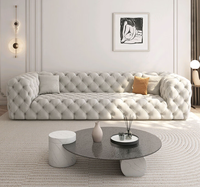 Ensemble de canapés de salon modernes en bambou écologique avec tête de lit et ottoman, design luxueux pour la maison