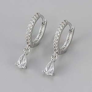 LT-EK557 <span class=keywords><strong>Orecchini</strong></span> a Goccia in <span class=keywords><strong>Argento</strong></span> Sterling 925 per Donne, Nuova Tendenza 2025, Stile Estivo Semplice e Alla Moda con Zirconi - Product Image 3
