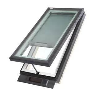 Ikealuminum 2023 Electric Blinds Motorized Skylight Aluminium Glass Skylight Window For House