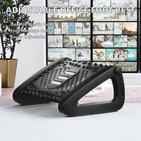 Repose-pieds ergonomique réglable en plastique avec rouleau de massage pour utilisation sous le bureau à domicile