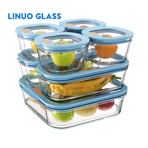 Bộ hộp đựng thức ăn thủy tinh LINUO 7 món, không chứa BPA, có thể dùng trong lò vi sóng, kèm nắp thủy tinh thân thiện với môi trường, thích hợp cho việc chuẩn bị bữa ăn và mang đi du lịch - Product Image 2