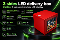 Écran LED étanche pour boîte de livraison, affichage publicitaire mobile 4G GPS avec géolocalisation pour flotte de motos et scooters