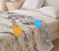 Couverture en gaze de coton à motifs floraux, réversible, double face, pour canapé, idéale pour chambre d'hôtes, commande en gros