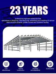 Strutture Prefabbricate Economiche in Acciaio a Sezione H Q235B/Q355B Zincate a Caldo, Kit di Costruzione per Officine Multipiano - Product Image 2